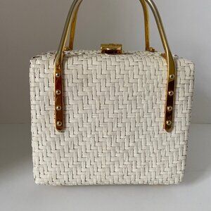 Vintage Rodo Straw Box Purse